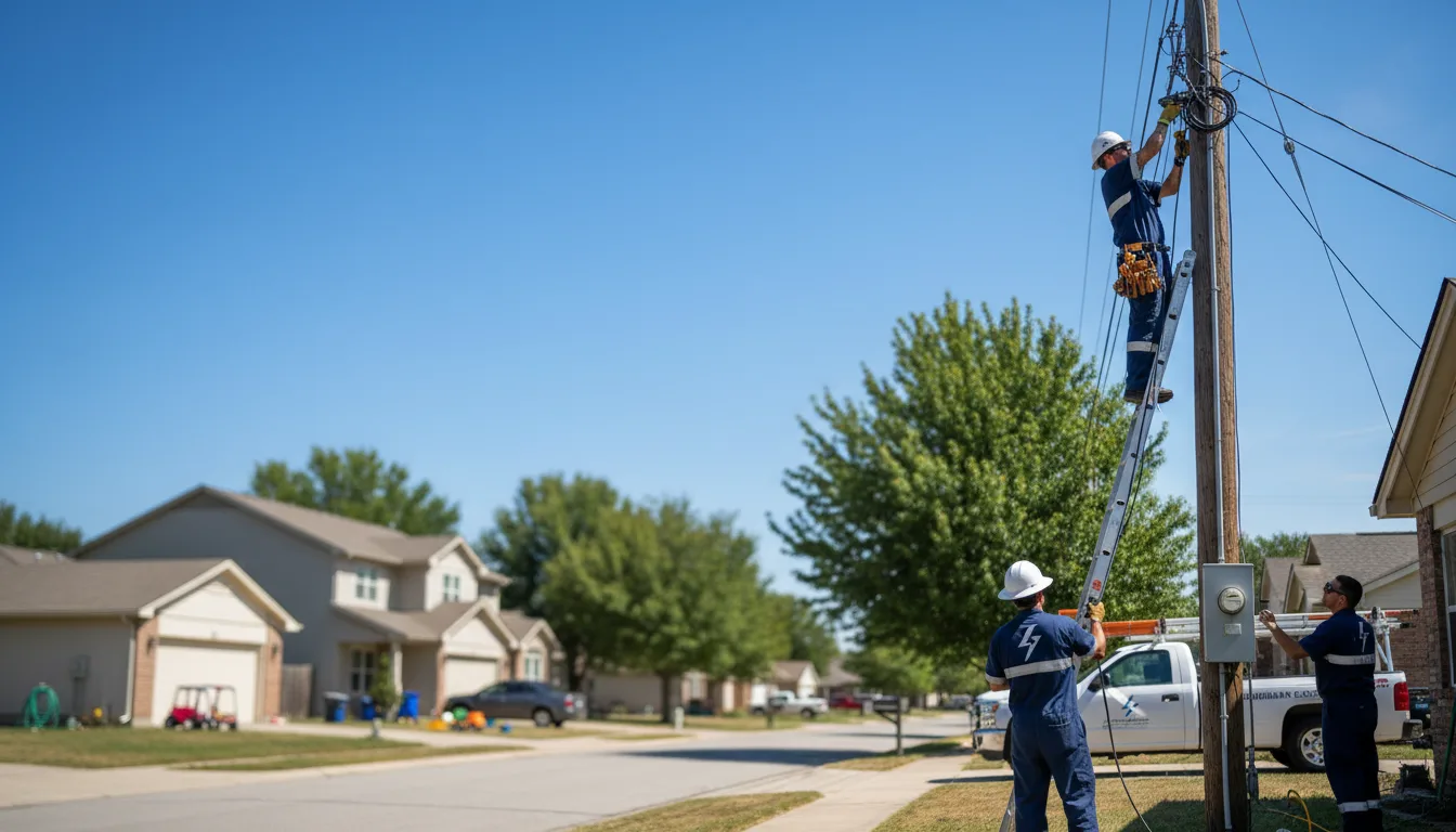 Residential electrician providing installation services in Umbarger, TX